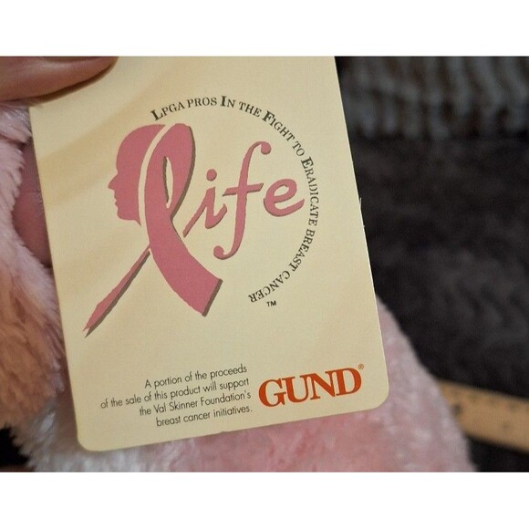 Gund Life Bogey Pink Teddy Bear Breast Cancer Awareness Plush Stuffed Animal - Picture 7 of 7